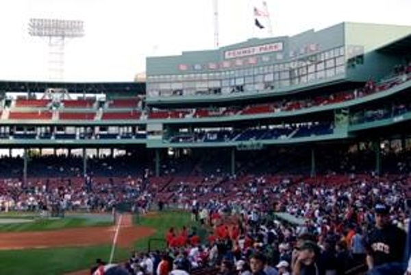TEAM:Boston Red Sox CITY:Boston STADIUM:Fenway Park  Fenway Park during batting practice. We went down the line to try to catch some BP balls and get player autographs.