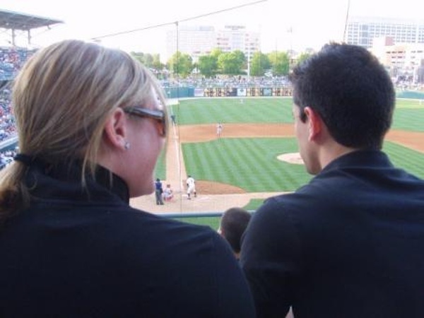 Enjoying a game at Victory Field in Indianapolis. I know it's not the big leagues but it's still a lot of fun.