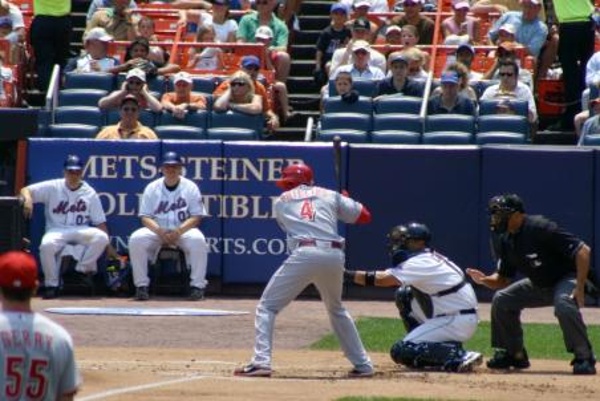 TEAM:Cincinnati Red CITY:New York STADIUM:Citi Field   Here's a photo of Brandon Phillips taken from our seats on our tour of east coast baseball stadiums.
