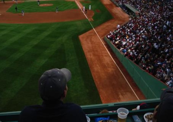 TEAM:Boston Red Sox CITY:Boston STADIUM:Fenway Park   Here we are on top of the Green Monster at Fenway enjoying a game. Great seats.