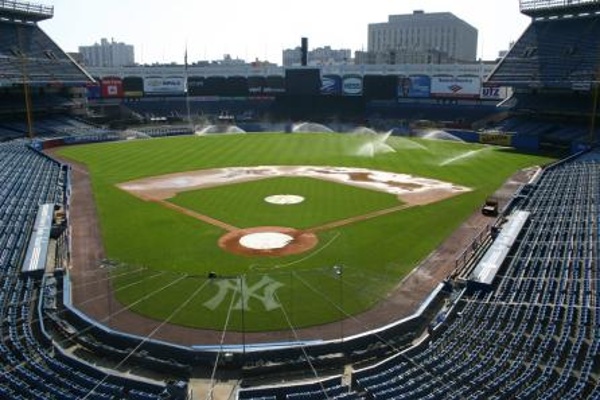 TEAM:New York Yankees CITY:New York STADIUM:Yankee Stadium   View from the press box on a stadium tour on one of our small group tours.