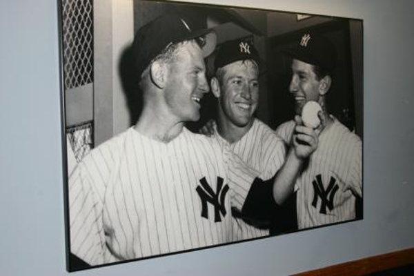 TEAM:New York Yankees CITY:New York STADIUM:Yankee Stadium   A photo just outside the Yankees clubhouse.