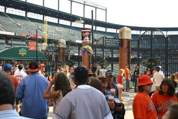 TEAM:Baltimore Orioles CITY:Baltimore STADIUM:Oriole Park   Eutaw Street before the gates opened at Oriole Park. What an awesome ballpark!