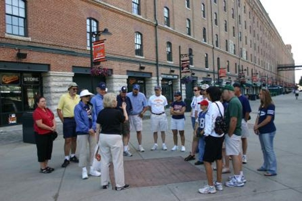 TEAM:Baltimore Orioles CITY:Baltimore STADIUM:Oriole Park   Our group on a private stadium tour of Oriole Park at Camden Yards. This was the best stadium tour that we've taken.