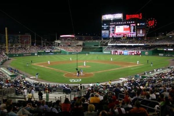 TEAM:Washington Nationals CITY:PWashington D.C STADIUM:Nationals Park   Behind home plate at Nationals Park.