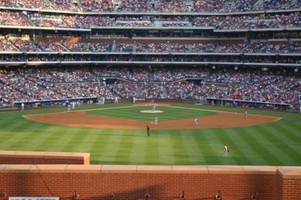 TEAM:Philadelphia Phillies CITY:Philadelphia STADIUM:Citizens Bank Park   View from the outfield at the Bank. Great park to walk around...barbeque joint in centerfield...lots of space to stop and catch the action...