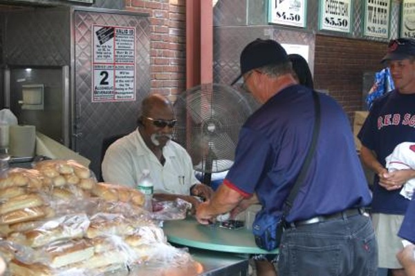 Team:Boston Red Sox City:Boston Stadium:Fenway Park  Louis Tiante signing autographs signing autographs at his Cuban sandwich shop, El Tiante, at Fenway.