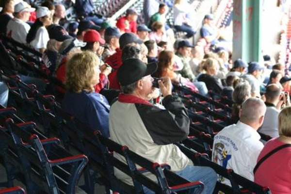 TEAM:Boston Red Sox CITY:Boston STADIUM:Fenway Park   On the baseball stadium tour at Fenway Park.