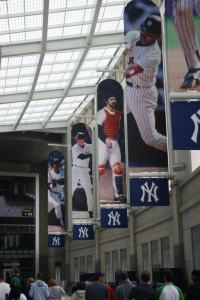 TEAM:New York Yankees CITY:New York STADIUM:Yankee Stadium   Photos at the Great Hall in the New Yankee Stadium.