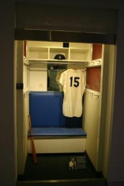 TEAM:New York Yankees CITY:New York STADIUM:Yankee Stadium   Thurman Munson's locker was preserved in old Yankee Stadium since his passing. It was moved exactly as it was into the Museum at the new stadium.