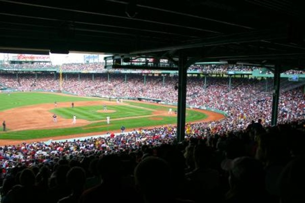 TEAM:Boston Red Sox CITY:Boston STADIUM:Fenway Park   View from the third base side of Fenway.