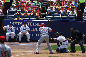 Brandon Phillips at bat at Shea Stadium