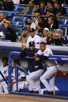 Darrel and Dana behind Yankees dugout