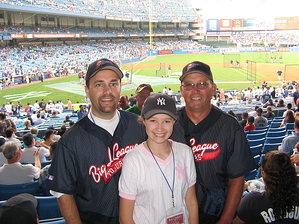 Dad and daughter with me at Yankee Stadium
