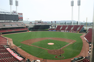 Great American Ball Park - view from the press box while on a stadium tour