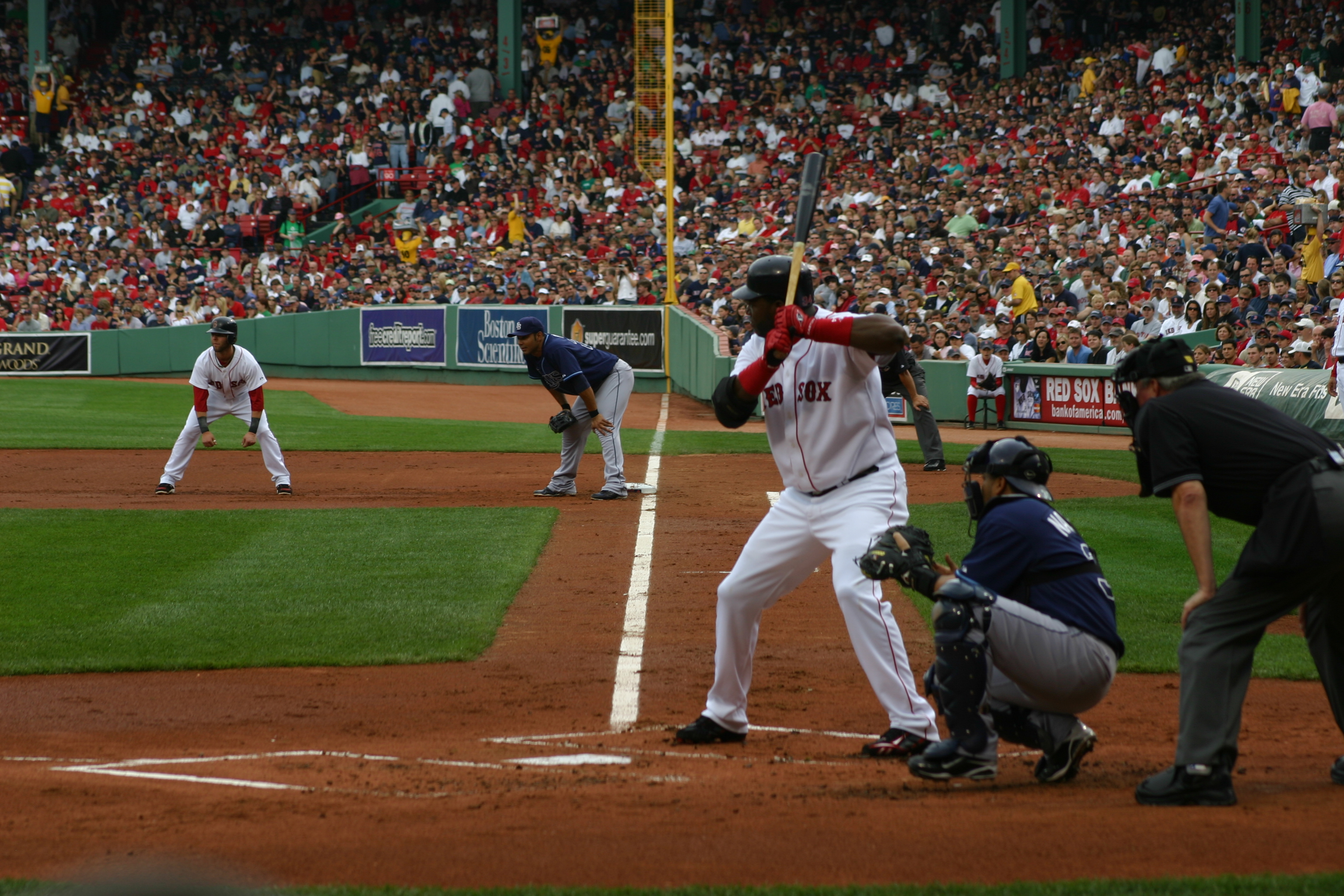 View from our seats at Fenway Park