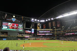Chase Field from the seats on our baseball tour
